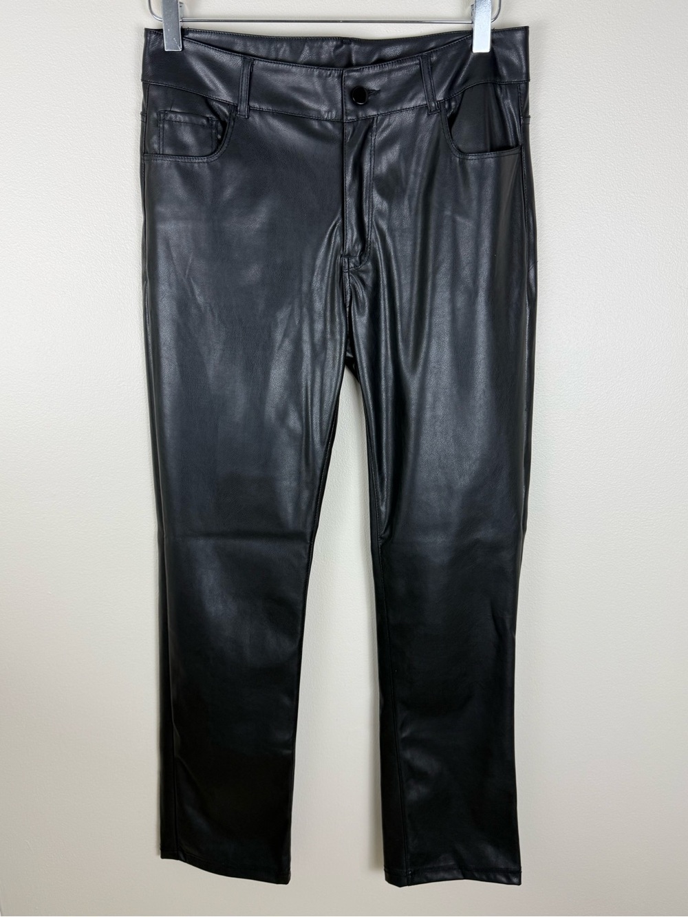 Black Faux Leather Skinny Pants